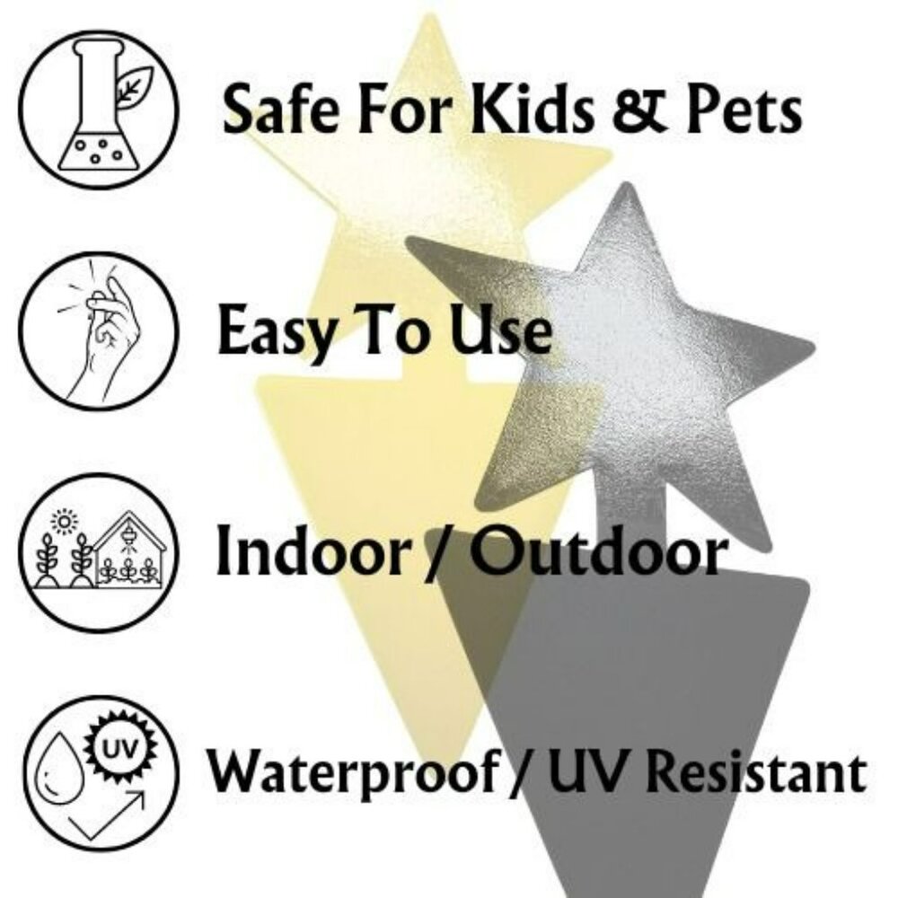 Sticky Fruit Fly Traps Star-Shaped 30pk Indoor Plants Outdoor Garden Double-Side - Picture 3 of 7